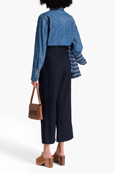 Kuna cropped linen-blend wide-leg pants