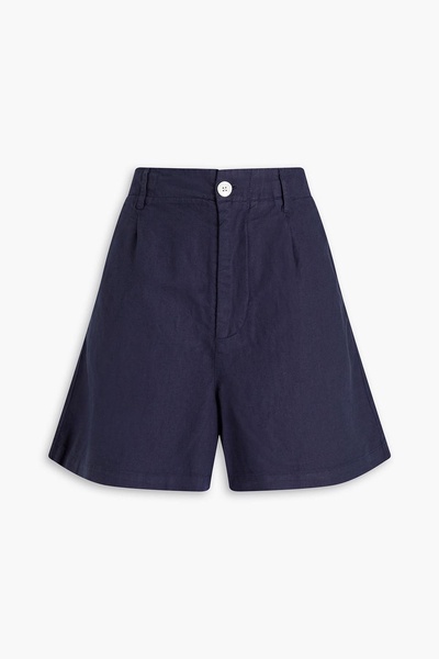 Boy linen and cotton-blend shorts