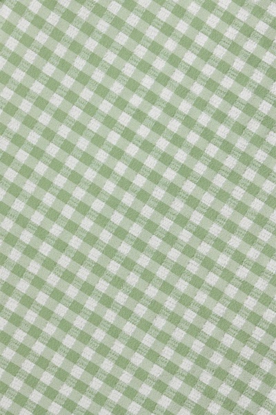 Gingham stretch-seersucker swimsuit