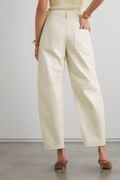 Chamomile tapered leather pants