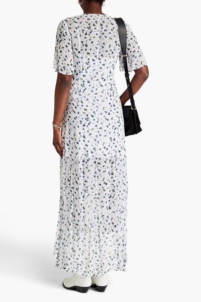 Tamar twist-front floral-print georgette maxi dress