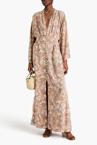 Desire paisley-print voile maxi dress