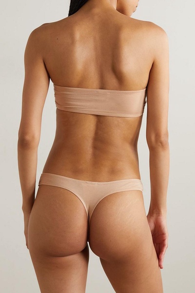 Genny stretch Pima cotton-jersey mid-rise thong