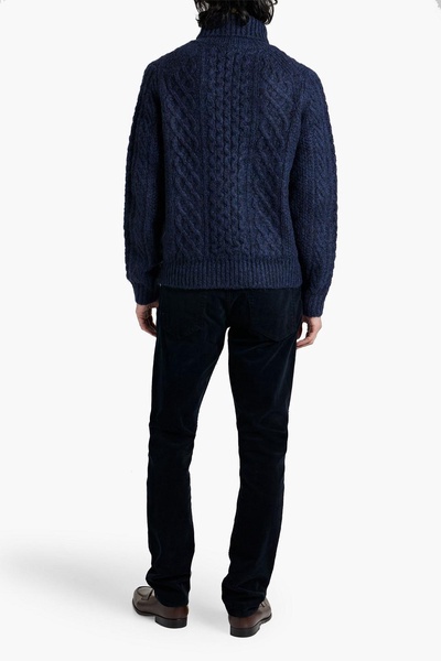 Fisherman cable-knit turtleneck sweater