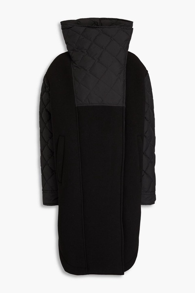 Shea quilted shell and neoprene down coat