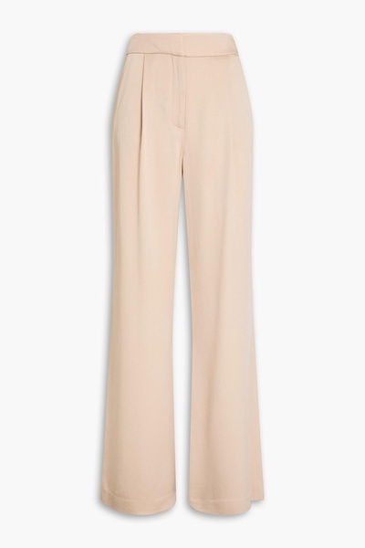 Robinne pleated satin-crepe wide-leg pants