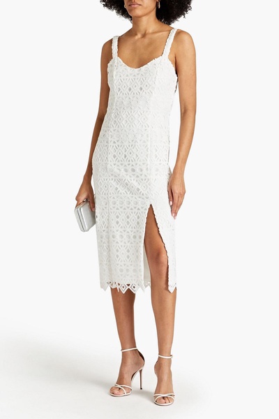 Cutout crochet midi dress