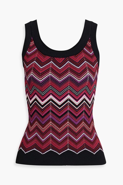 Zig-zag knit tank top