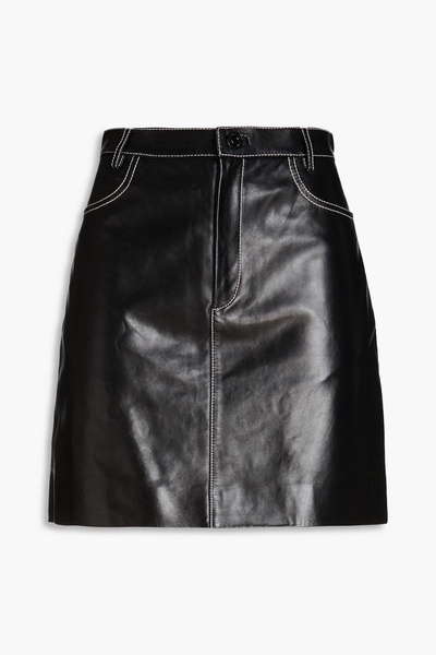 Leather mini skirt