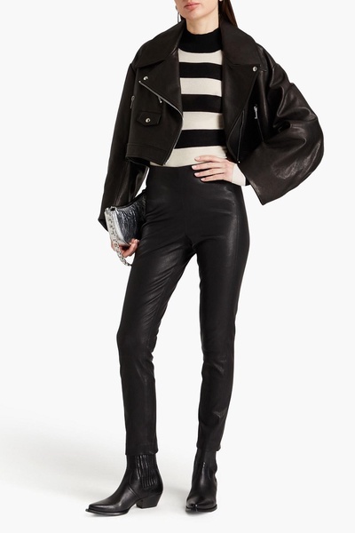 Simone stretch-leather skinny pants