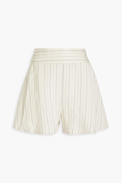 Release pinstriped satin-twill shorts