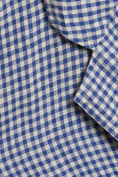 Non-Suit gingham linen blazer