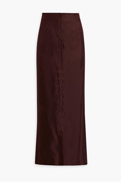 Naroi silk-twill maxi skirt