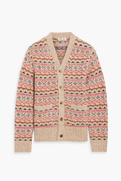 Fair Isle intarsia-knit cardigan