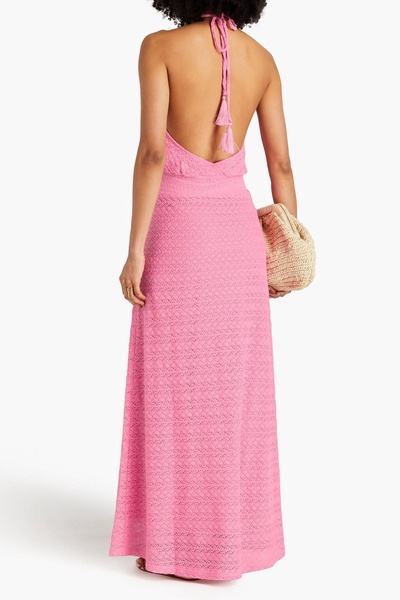 Maeva crocheted halterneck maxi dress