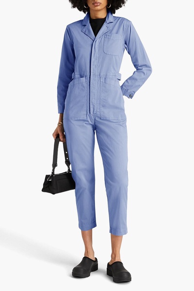 Standard cropped stretch-cotton jumpsuit