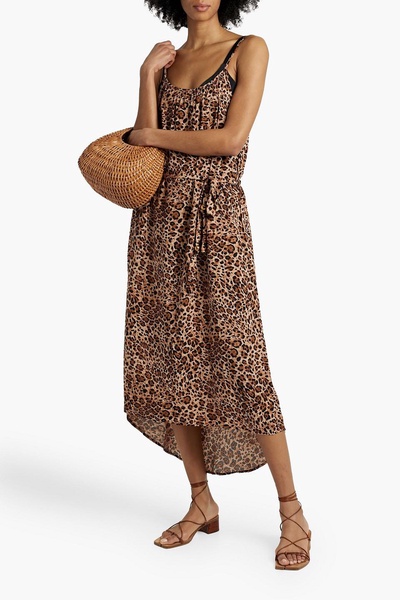 Melissa snake-print voile maxi dress