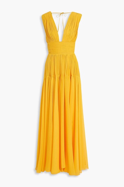 Mimi pintucked georgette gown