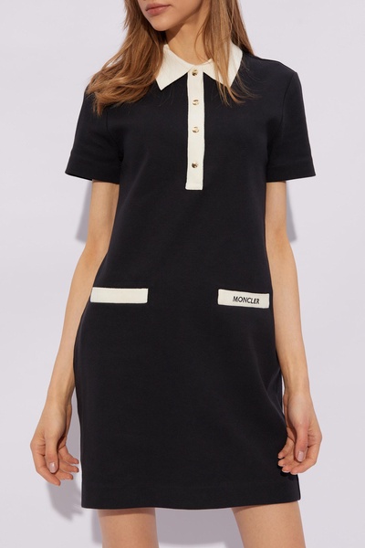 Logo cotton-blend shirt dress