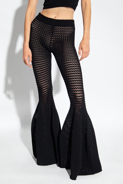 Alaia Flared openwork trousers