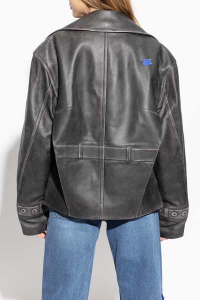 Ader Error Leather jacket with vintage effect