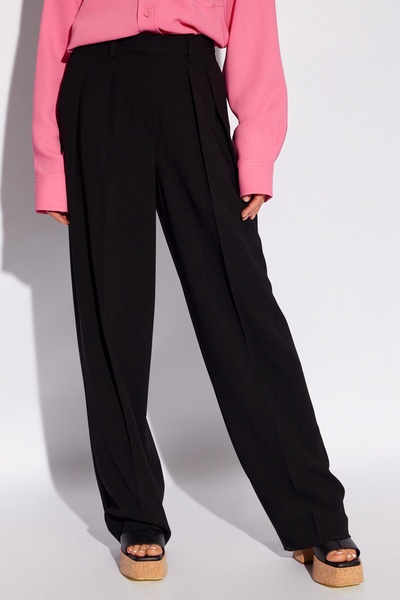 Theory Wide pleat-front trousers