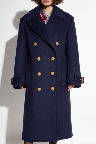 Double-breasted virgin wool coat