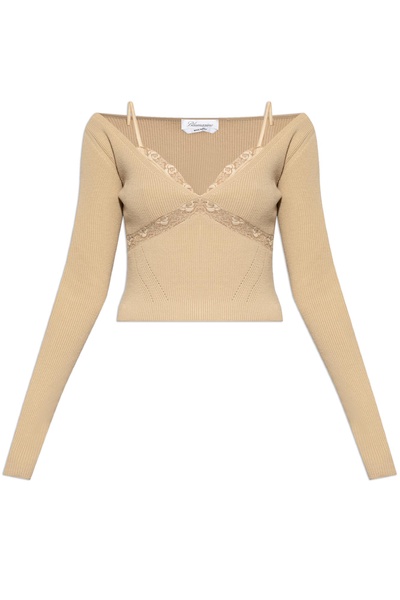 Blumarine Sweater with satin insert