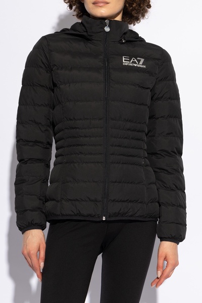 Ea7 Emporio Armani Logo-Printed Zipped Puffer Jacket