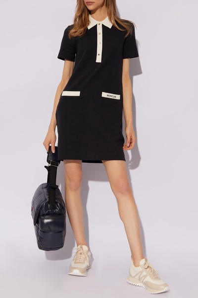 Logo cotton-blend shirt dress