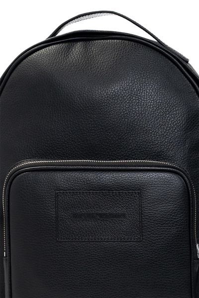 Emporio Armani Leather backpack with logo