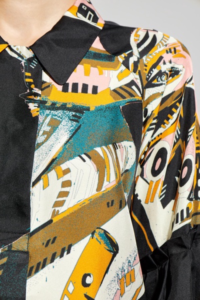 Munthe Silk top with print