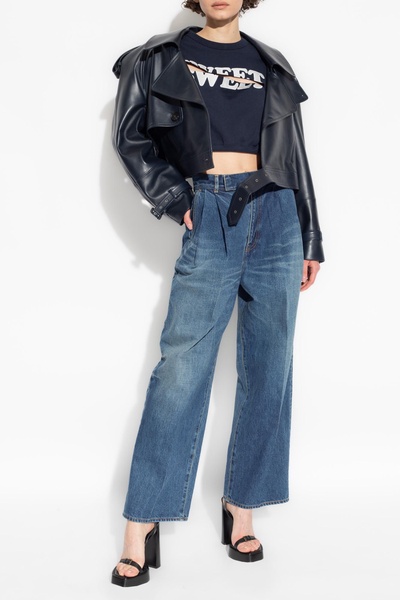 Undercover Cropped sweatshirt with cut-outs