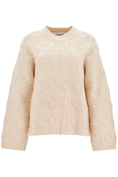 Ganni Wool And Cotton Blend Pullover