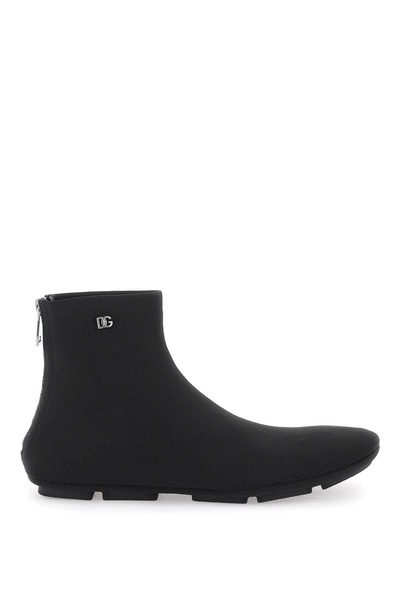 Dolce & gabbana stretch knit ankle boots