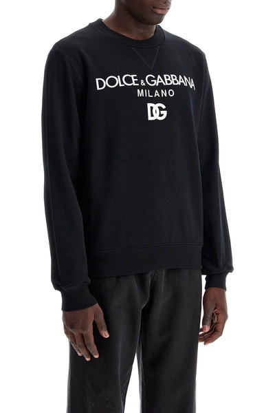 Dolce & Gabbana "Round Neck Sweatshirt With Dg Embroidery And Lettering