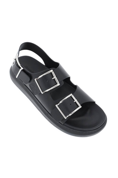 Alexander Mcqueen Leather Sandals With Maxi Buckles