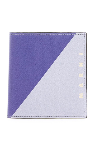 Marni Logo Printed Colour Block Bi-Fold Wallet