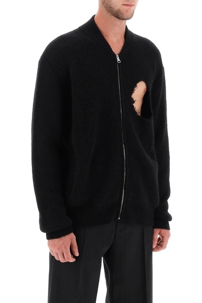 Mm6 Maison Margiela Destroyed Cardigan