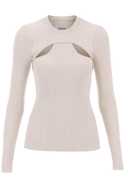 Isabel Marant 'Zana' Cut Out Sweater In Ribbed Knit