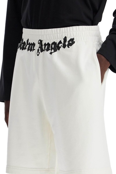 Palm Angels Sporty Bermuda Shorts With Logo Print Men