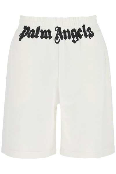 Palm Angels Sporty Bermuda Shorts With Logo Print Men