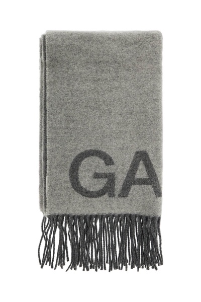 Ganni jacquard logo scarf