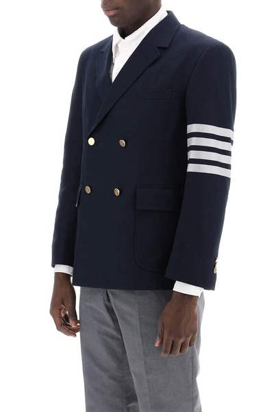 THOM BROWNE Deconstructed Double-Breasted Jacket with Nautical Button Detail