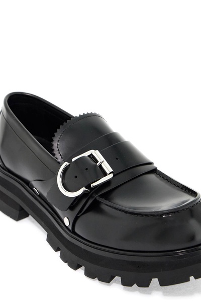 Alexander Mcqueen Brushed Leather Wander Loafers For Men