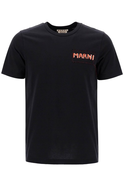 Marni T Shirt With Patch Logo Design