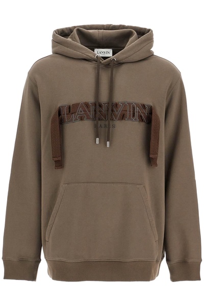 LANVIN Men's Hoodie with Embroidered Design for FW24