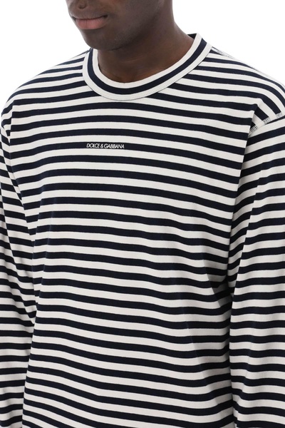 Dolce & Gabbana Long-Sleeved Striped T-Shirt Men