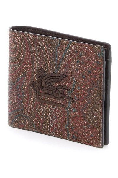 Etro Paisley Bifold Wallet With Pegaso Logo Women