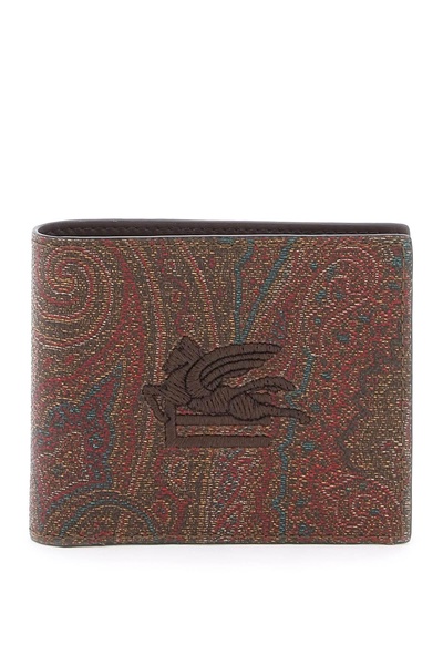 Etro Paisley Bifold Wallet With Pegaso Logo Women